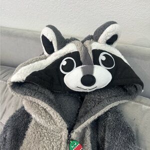 Adorable Raccoon Hooded onesie